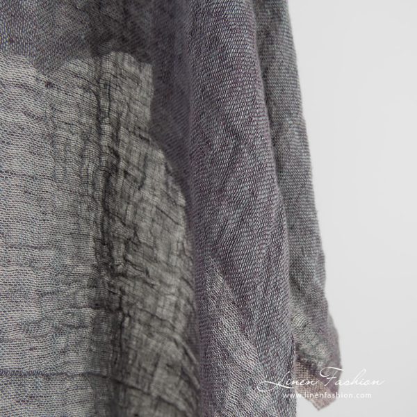 Transparent linen fabric in melange