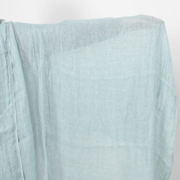 mint linen gauze fabric washed