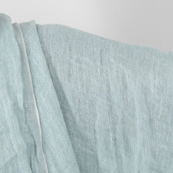 mint linen gauze fabric washed, soft toutch.