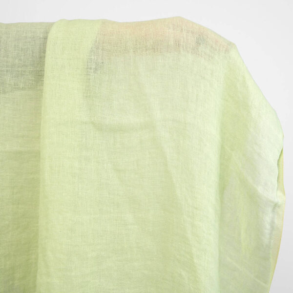 linen gauze washed apple green fabric