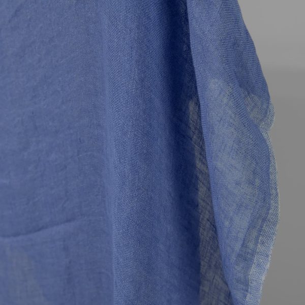 Transparent linen blue violet washed edge