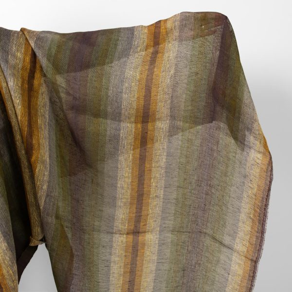 Colourful transparent pure linen fabric