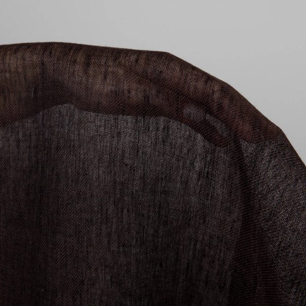 Dark brown linen fabric, made in EU