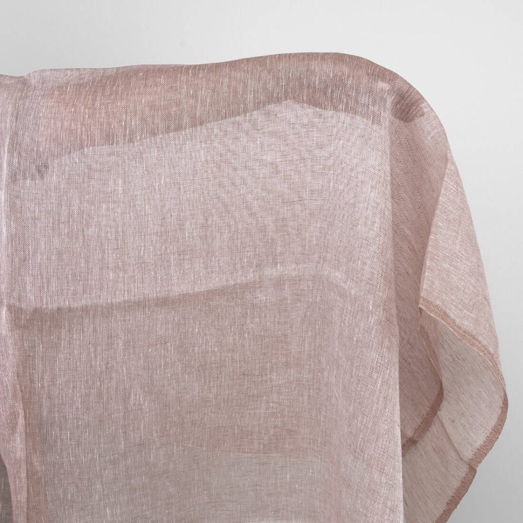 Brown beige linen fabric
