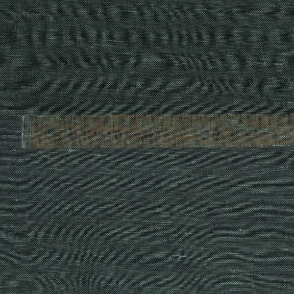 透け感のあるダークグリーンのリネン生地 - 画像 (2)