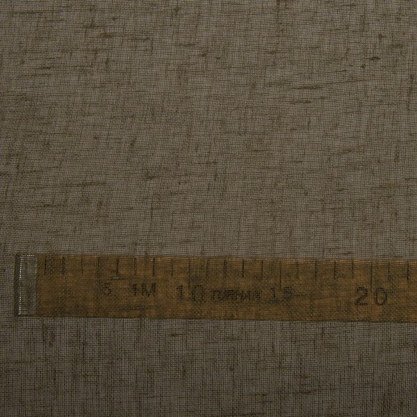 Dark khaki transparent linen fabric