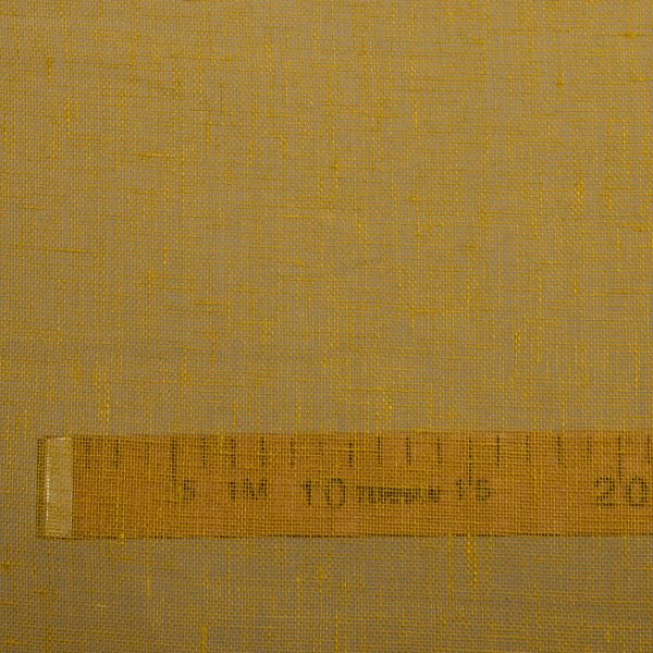 Pure linen fabric gauze in deep yellow color.