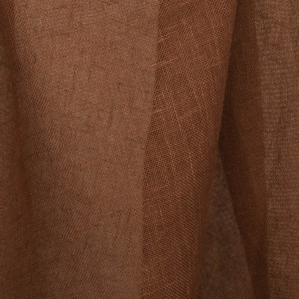 Transparent brown linen fabric