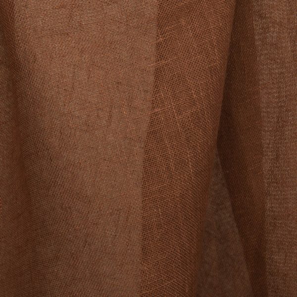 Transparent brown linen fabric