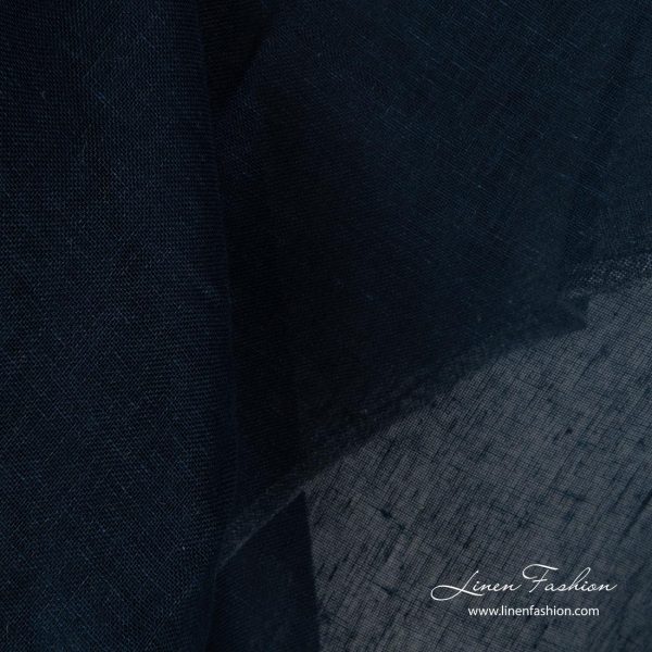 Navy gauze linen fabric