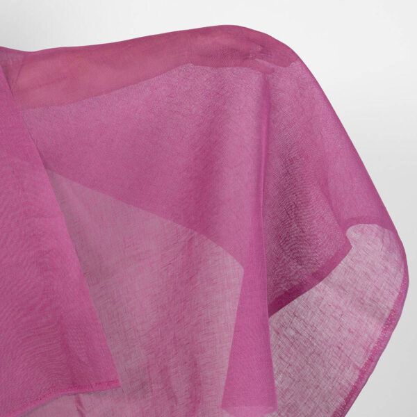 Linen fabric dark cool pink transparent