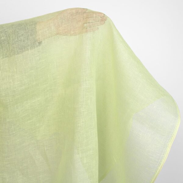 Sheer linen fabric plain pale green
