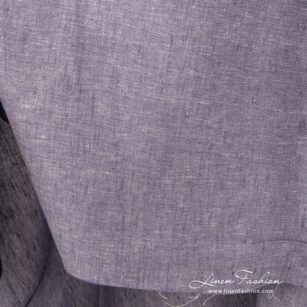 Melange linen fabric in purple.