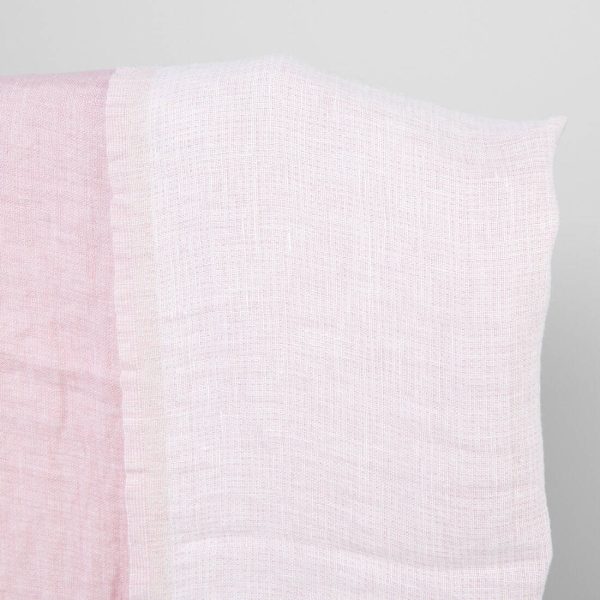 Light pink washed linen fabric, double sided