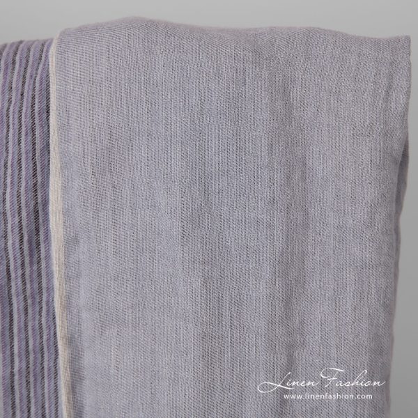 violet striped linen, double sided.
