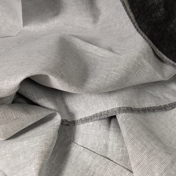 Linen double-sided fabric black white mix product photo