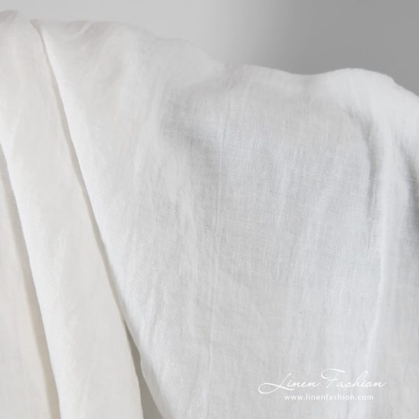 Off-white linen fabric, washed