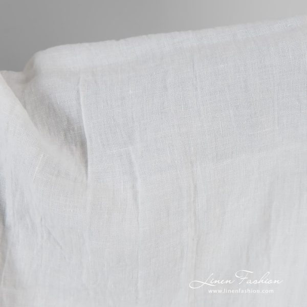 Linen fabric in off-white color, perfect for clothes, bed sets, curtains and tablecloths
