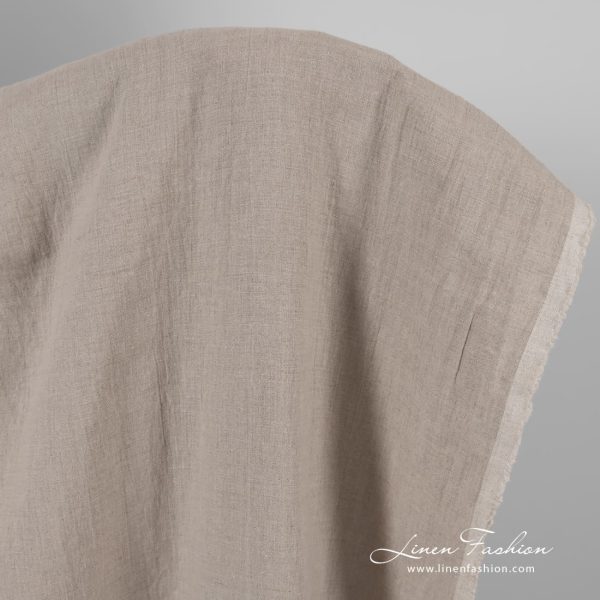 Linen fabric in natural color