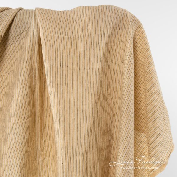 100% linen fabric in pale yellow.