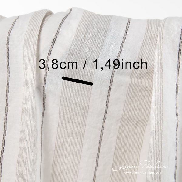 Washed white 100% linen fabric.