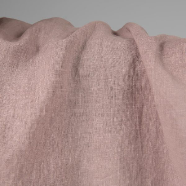 Washed linen fabric light lilac colour product photo