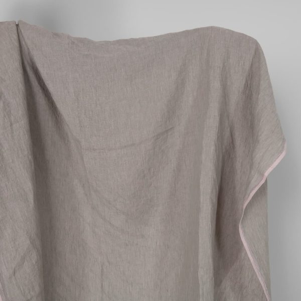 Washed linen fabric greenish lilac