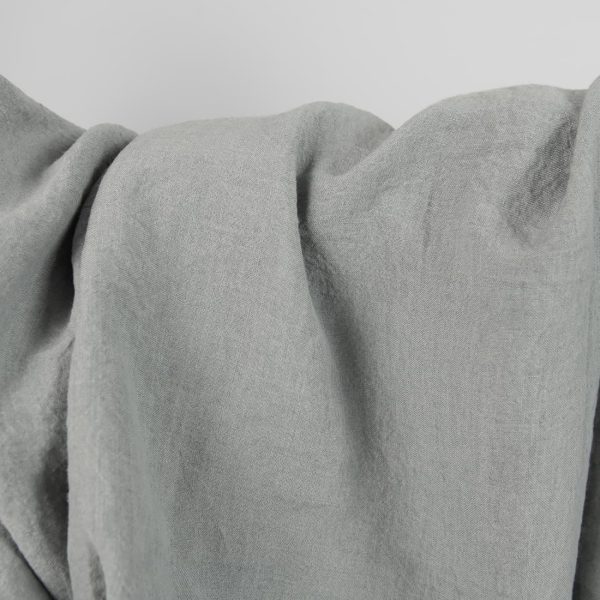 linen wide washed blue grey fabric, big width