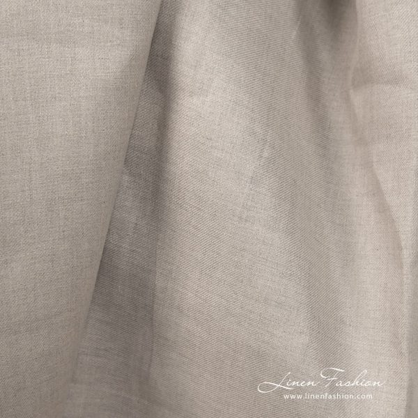 Linen fabric natural colour twill weave pattern product photo
