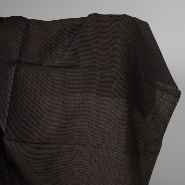 Linen fabric with black and grey stripes