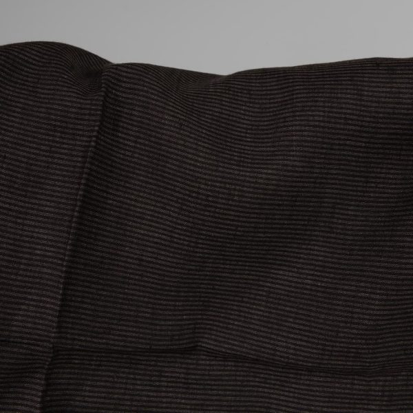 Linen fabric with black and grey stripes product picture