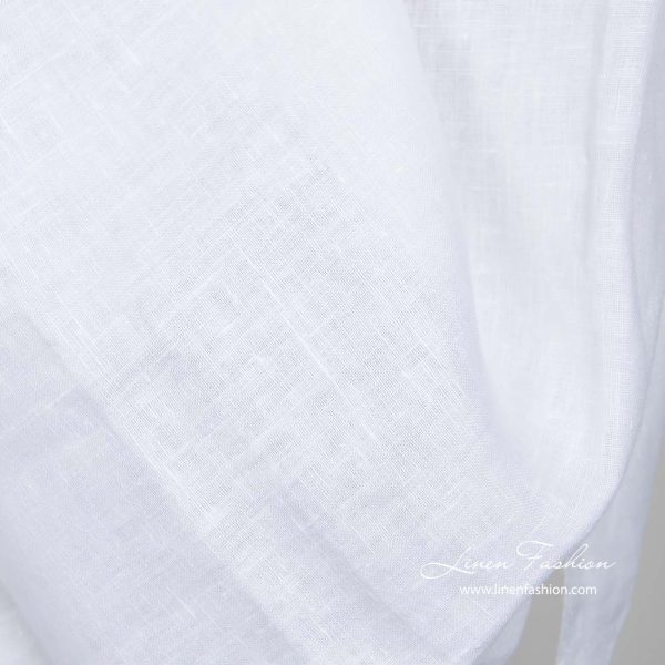 幅広 スノーホワイト リネン生地 - 画像 (2)