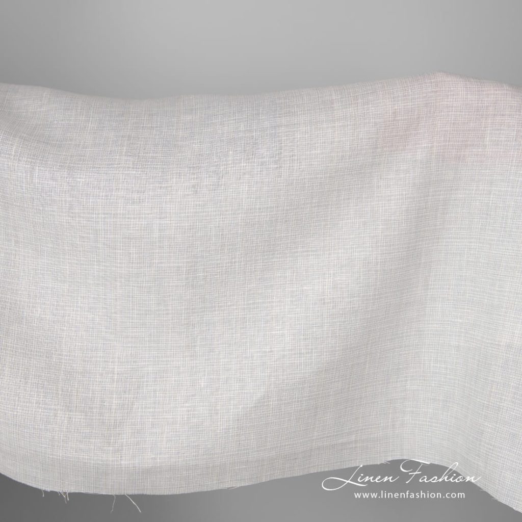 Wide linen fabric greyish white colour