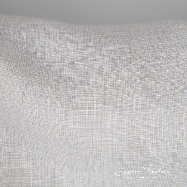 Wide linen fabric greyish white colour product photo