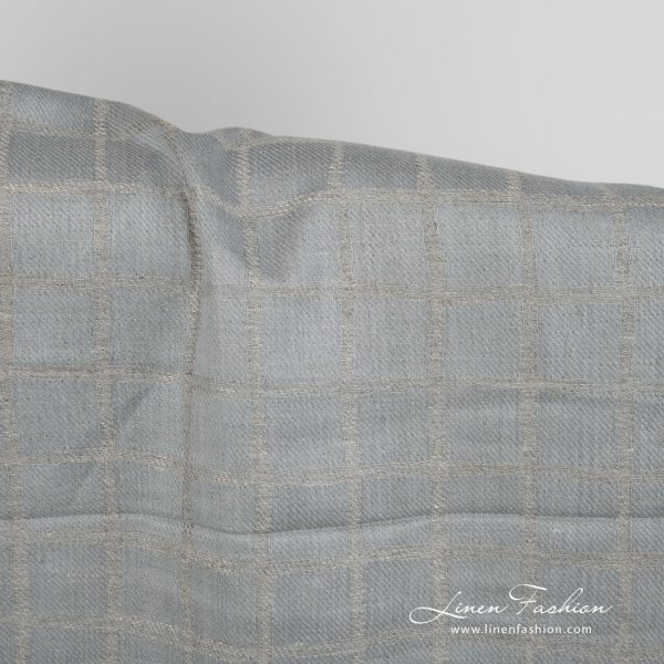 Linen cotton fabric blueish grey double-sided 155cm product photo