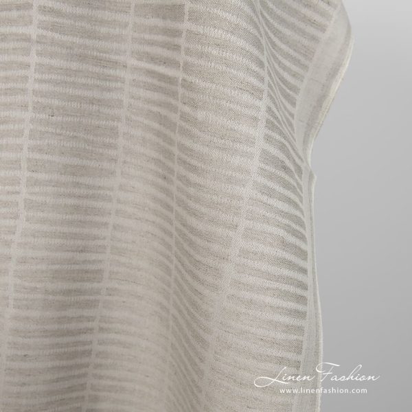 Linen cotton fabric natural grey double-sided product photo