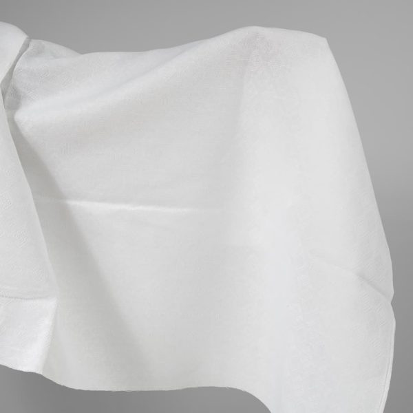 Linen cotton fabric optic white rhombus pattern