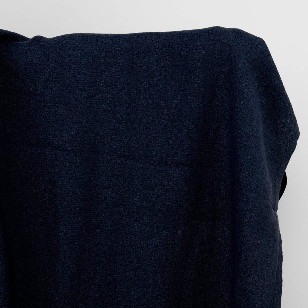Black variegated jacquard linen fabric, linen cotton