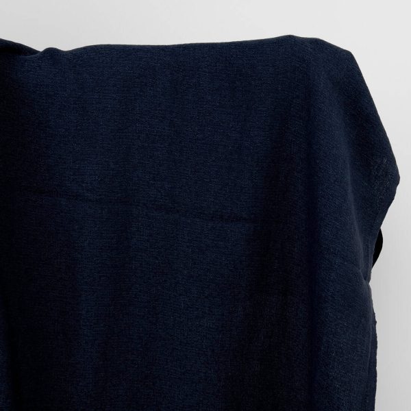 Black variegated jacquard linen fabric, linen cotton