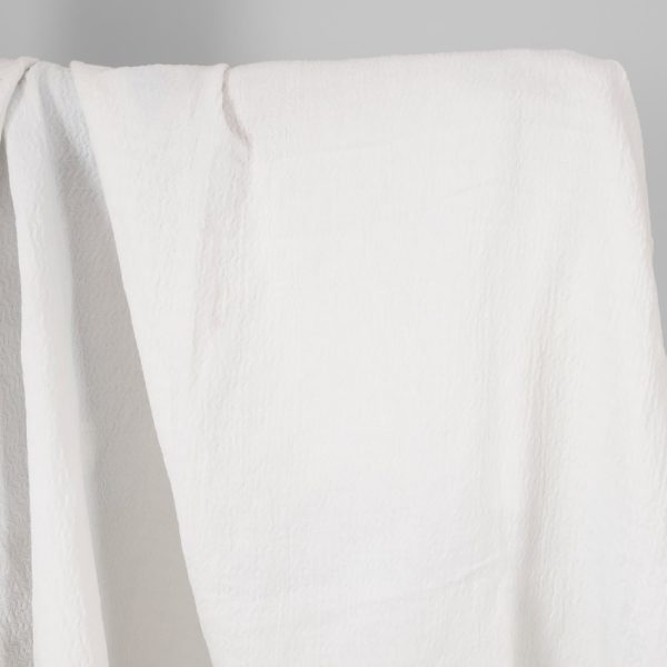 white linen cotton fabric zigzag