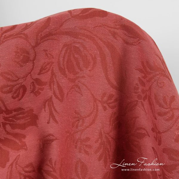 Red linen cotton fabric, perfect for clothes and home textile