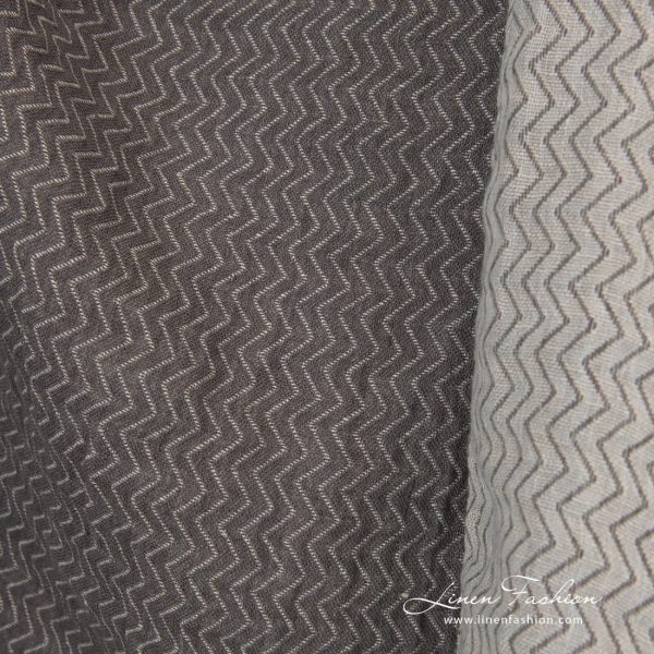 Grey dyed linen fabric.