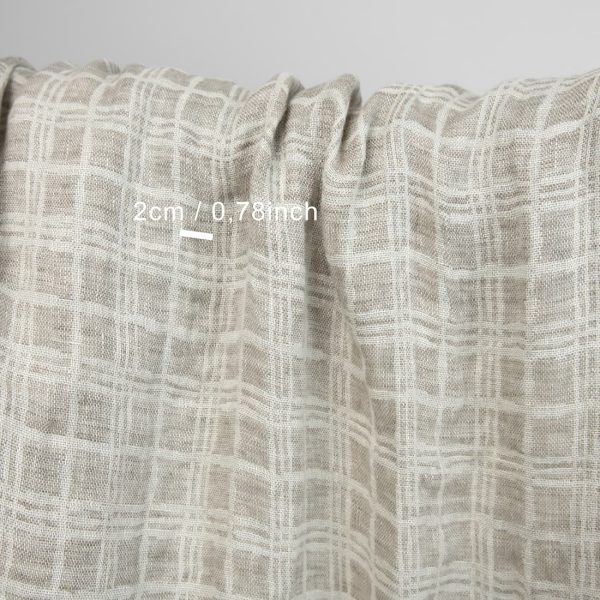 linen washed jacquard squares, 140cm.