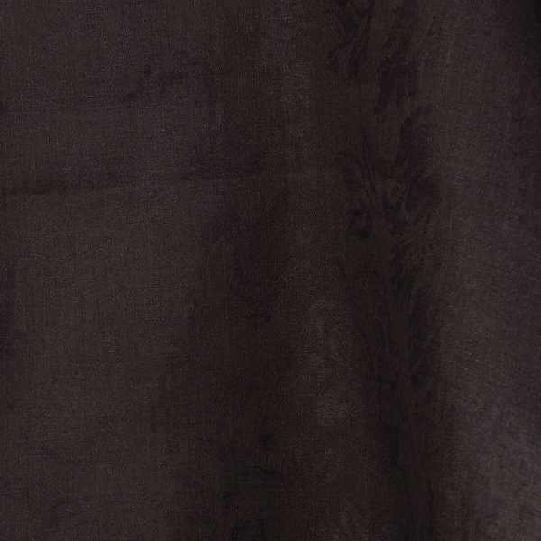 Jacquard linen fabric brown