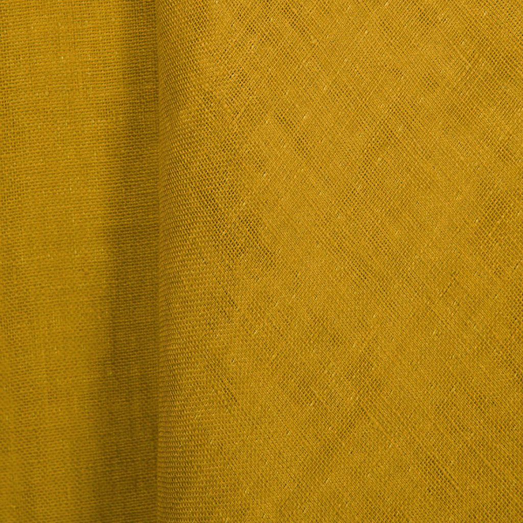 Yellow double-sided linen fabric