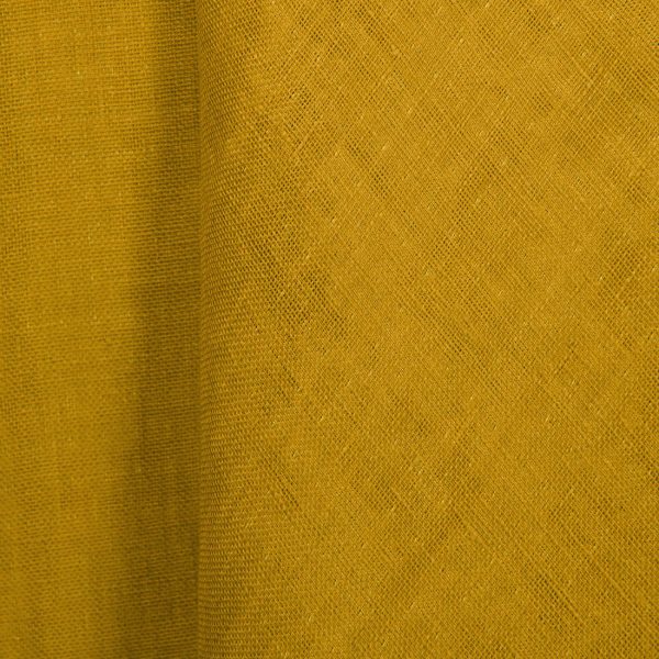 Yellow double-sided linen fabric