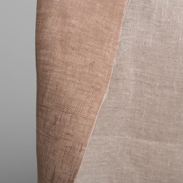 Double-sided light brown linen fabric