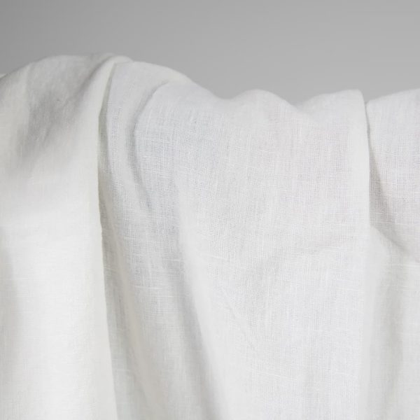 Washed heavy linen fabric off-white colour product photo