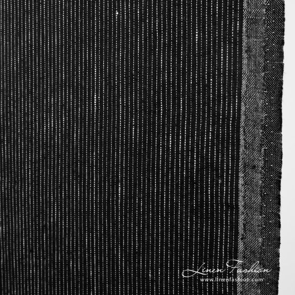 50cm width linen fabric in black