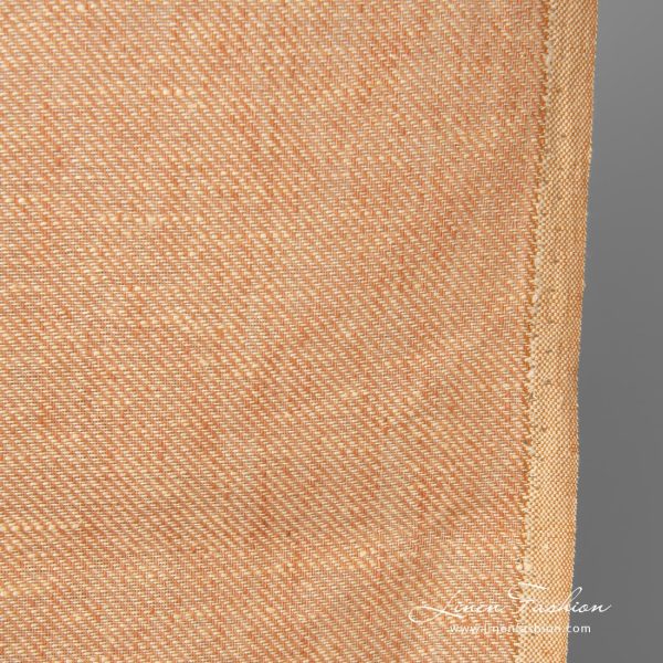 Narrow linen fabric peach colour product photo detail